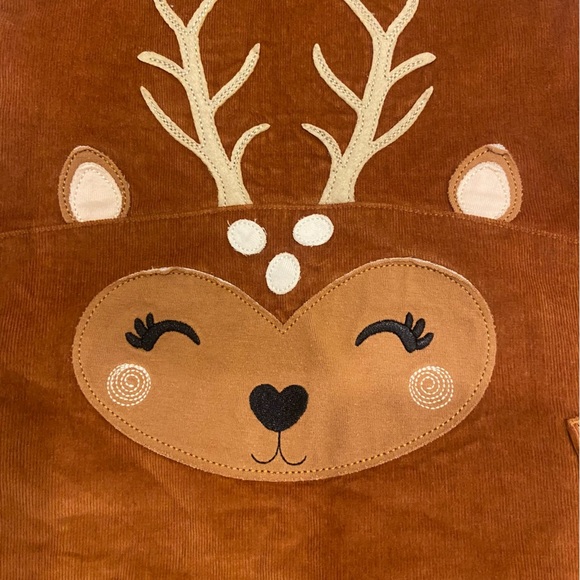 Adventure Wear by Copper Key Girl’s Corduroy Deer Dress Size 5 Brown Overall - Picture 6 of 10